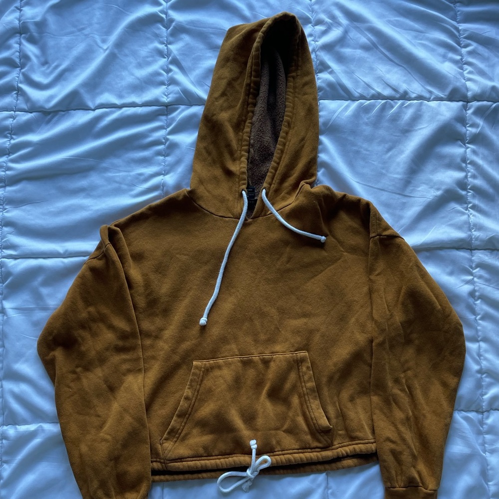 Brown crop top sweater